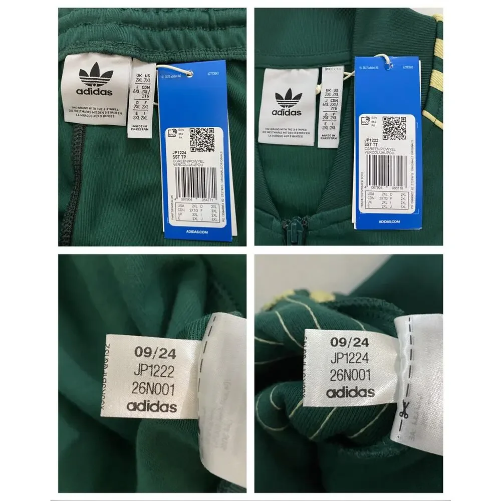 Adidas Originals Superstar Tracksuit Collegiate Green Powder Yellow Size 2XL
